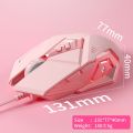 Pink Gaming Mouse Wired Mice Mechanical led light backlight Mause USB For Girls Women PC Laptop desktop Computer FPS Gamer. 