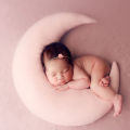 Newborn Baby Photography Props Moon-shape Pillows With Stars Full-moon Baby Photo Shoot Accessories. 