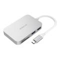 dodocool (DC49) 6-in-1 USB-C Hub with Type-C Power Delivery 3 SuperSpeed USB 3.0 Ports and SD/TF Card Reader for MacBook/MacBook Pro/Google Chromebook Pixel and More Silver. 