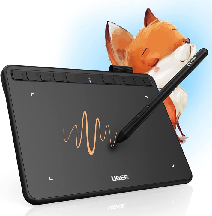 UGEE Drawing Tablet S640 Digital Graphics Pad with Battery-Free Stylus Tilt Function 8192 Pressure Sensitivity