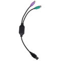 USB Male to ps/2 ps2 female converter cable cord keyboard mouse adapter MJ. 
