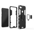For Xiaomi Mi 8 Lite Case, Silicone TPU and Hard PC Luxury Armor Shockproof Metal Ring Holder Cover Phone Casing. 