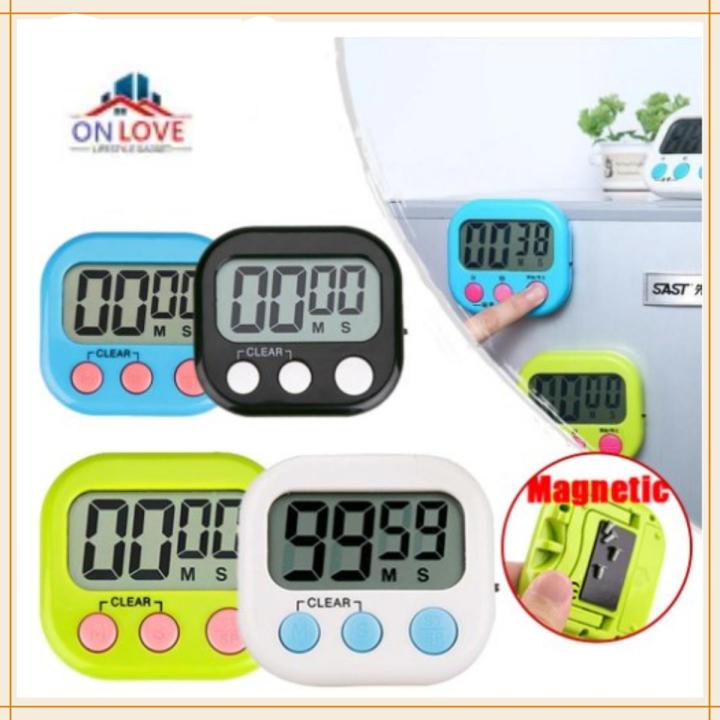 Magnetic LCD Digital Kitchen Countdown Timer Stopwatch with Stand Practical Cooking Baking Sports Alarm Clock Reminder Tools
