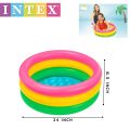 Intex Swimming Pool Inflated Swimming Pool for Kids Outdoor Sports Water Play Multicolor 2 feet 57107. 