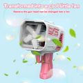 Bubble Gun Machine, 32 Holes Bubble Machine, Gatling Bubble Machine, Bazooka Bubble Machine for Children Adults, Wedding, Party, Outdoor Game. 