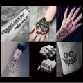 Itim na Naka-istilong 3D Bagong Man's Half Sleeve Arm Temporary Totem Tattoo Stickers Mechanical Body Art Tatoos para sa Boys Mens Armband. 