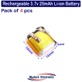 3.7v 25mAh, 100mAh, 420mAh, 450mAh, 650mAh, 800mAh, 850mAh, 1000mAh, 3000mAh, 5000mAh, 10000mAh, (Lithium) Li-ion Battery Battery for Power Ban Case or Arduino Projects and Drones. 