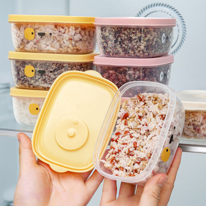 Cute Kitchen Food Storage Box Mini Portable Vegetable Fruit Sealed Preservation Box Refrigerator Food Grade Frozen Meat Organizer