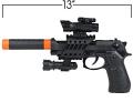 Electric Music Toygun Series – Mute Handgun With Light & Music – Shake Like Musical Gun Toy M9 Gun Toy with Light Music Vibration Laser & Torch Light - Realistic Spy Detective Gun Toy with Silencer - Music Laser Gun Space Gun Toy for Boys Kids. 