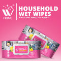 (Pack of 3) WBM Household Wet Wipes Lemon - 80Pcs Kitchen Cleaning Wipes. 
