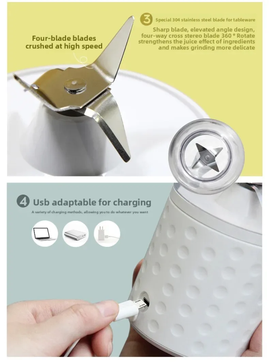 Vitamer%20VIT-001,%20Rechargeable%20Juicer%20Blender,%20Capacity%20500ml,%204000mah%20Battery,%2020000%20RPM%20Rotation%20Speed,%20Mini%20Blender%20for%20Smoothies%20&%20Shakes%20-%20Image%204