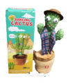 Dancing Cactus with Hat & Muffler - Sings, Talks, Repeats You, 20 Built-in Music Themes & Lights (Rechargeable). 