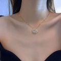 Hunts Best - Love Folded Four-Leaf Clover Magic Heart Shaped Necklace 4 Crystal Love Pendant For Girls and Women - 4 Crystal Heart Pendant Stainless Steel Necklace Chain - Magnetic Creative 4 Heart Leaf Necklace for Lovers, Couple, Family,  Birthday,. Eid. 