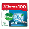 Dettol Soap Cool 80gm - Pack of 3. 