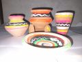 Clay Pots Kitchen Set (large) | Set of 5 Pcs | Kids Play & Home Decor | Clay Crockery Pots | Earthen Crockery Pots | Terracotta Crockery Pots. 