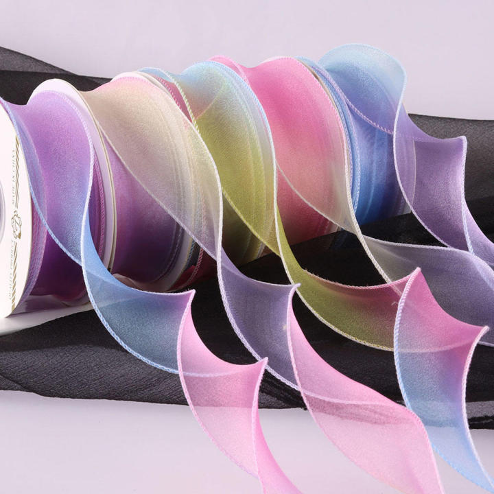 10 Yards Gradient Ribbon Fantasy Gradient 40mm Colourful Ribbon ...
