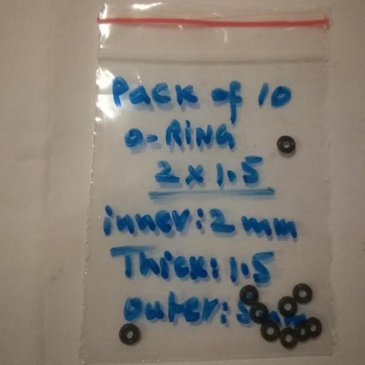 10 Pcs O-Ring 2X1.5 - Inner Dia:2mm X Thickness:1.5mm and Outer Diameter: 5mm ORing