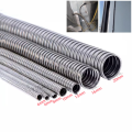 1M 4-13mm 304 Stainless Steel Corrugated Pipe Wire Line Cable Conduit Protect Threaded Hose Rat-proof Pipe Sleeve Home Hardware. 