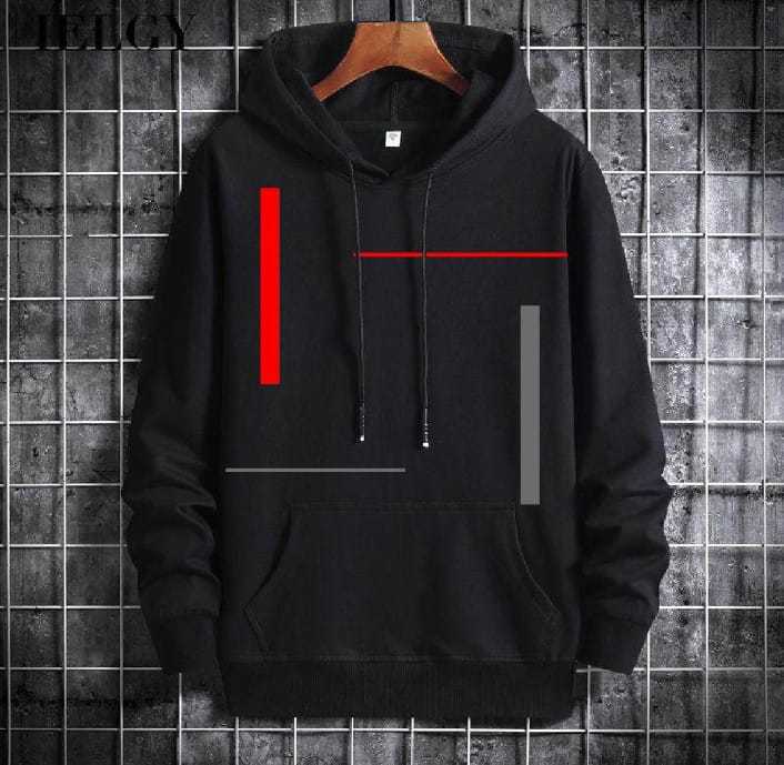 Hoodie For Men & Boys New Vertical Stripes Printed Kangaroo Hoodie Pocket Drawstring Pullovers Clothing Long Sleeves Export Quality Winter Wear