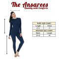 The Ansarees - Winter Complete Thermal Suit for Women (Inner Wear) - Women Premium Thermal Body Warmer - Casual Size - Slim Fit - Black. 