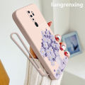 Casing Oppo A5 2020 Oppo A9 2020 phone case softcase liquid silicone protector smooth shockproof bumper cover new design comic flower cartoon ytyhh01. 
