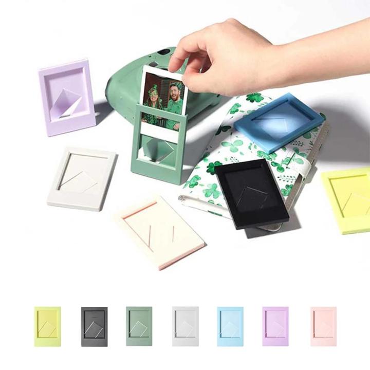 Pack of 1-3inch Mini Classic Photo Frame Desktop Photocard Holder For Polaroid Photo Frame Stand Scrapbook Table Decoration DIY Gifts