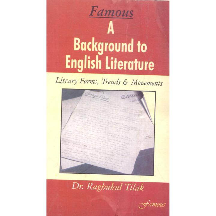 A Background To English Literature, Literary Forms, Trends and Movements