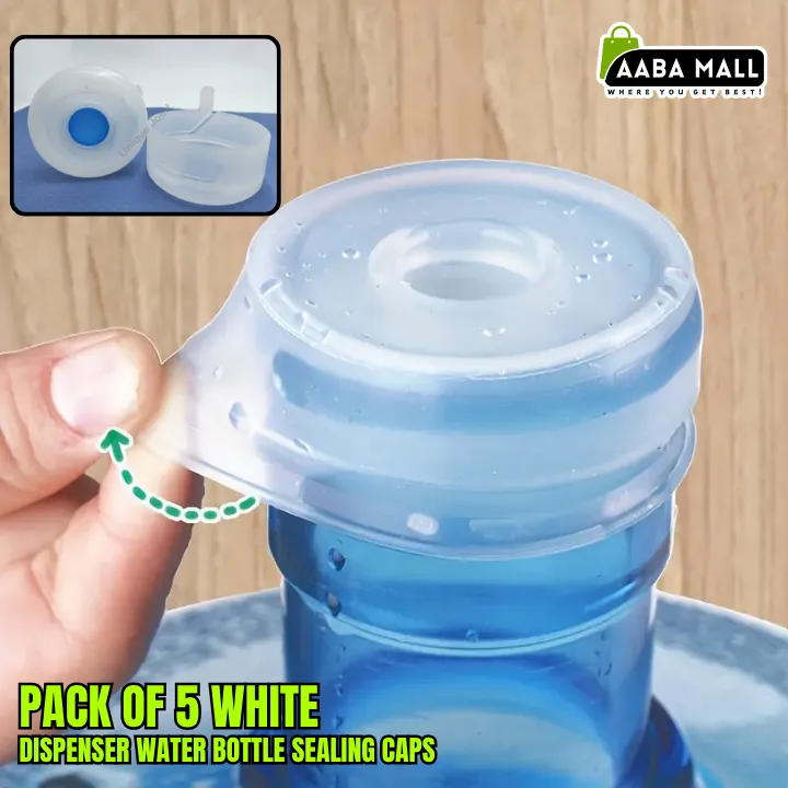 Pack of 5 White Medium Bottle Caps | 19 Liter Water Bottle Sealing Caps ...