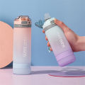 500ml/600ml New Fashion Water Bottle With Straw BPA Free Portable Outdoor Sport Cute Drinking Plastic Bottles Eco-Friendly. 