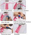 DIY WHITE Magnetic No Tie WHITE Shoelaces Tips Buckle Lock Metal Aglets Shoelace Accessories Tips head WHITE SHOELACES. 