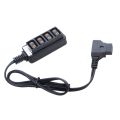 Male D-Tap B Type Power Dtap Tap To 4 Female P-Tap Ptap Hub Adapter Electric Splitter For Photography Power Accessories. 
