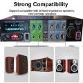 Bluetooth Home Audio Amplifier System-Upgraded 2 Channel 300 Watt Wireless Home Audio Sound Power Stereo Receiver w/USB, Micro SD, Headphone,2 Microphone Input w/Echo, Talkover for PA. 