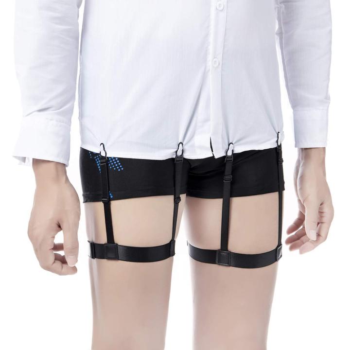 Men Shirt Stays tucker Garter Belt Elastic Nylon Men's Adjustable Suspenders Holders Shirt Slim Fit Shirt Holders