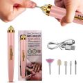 Rechargeable Portable Nail Art Drill Machine With Light and 5 Bits. 