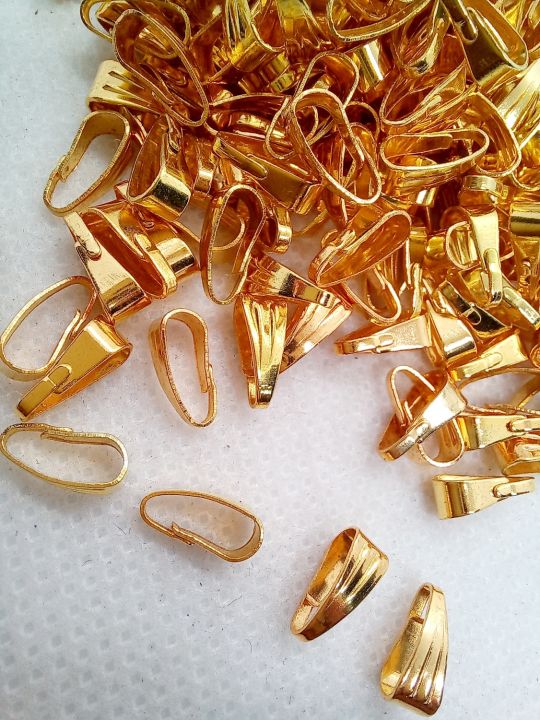 Pack of 24Pcs, Metal Pinch Pendant Hooks for Necklace Jewellery Making.
