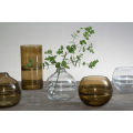 Optik Smoked Glass Round Vase - Premier Home - 1411501. 