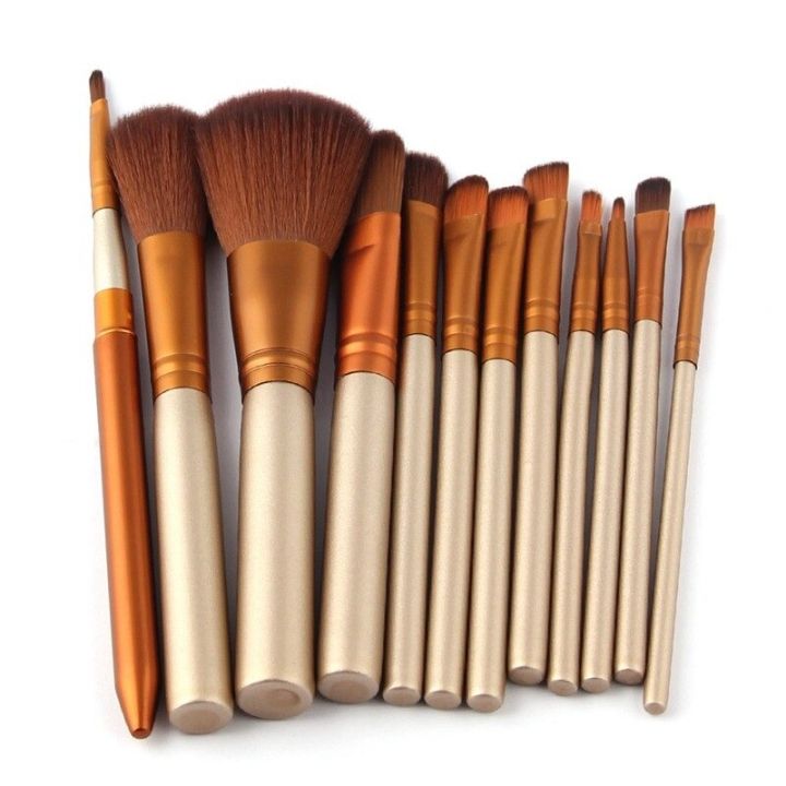 Premium Quality | Radiant Glamour 12-Piece Aluminium Box Makeup Brush Set: Precision Tools for Mesmerising Eyes, Luscious Lips, and Portable Beauty Perfection