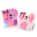 FREE SHIPPING New Style Puppy Dog Fluffy Soft Plush Diary Note Book. 