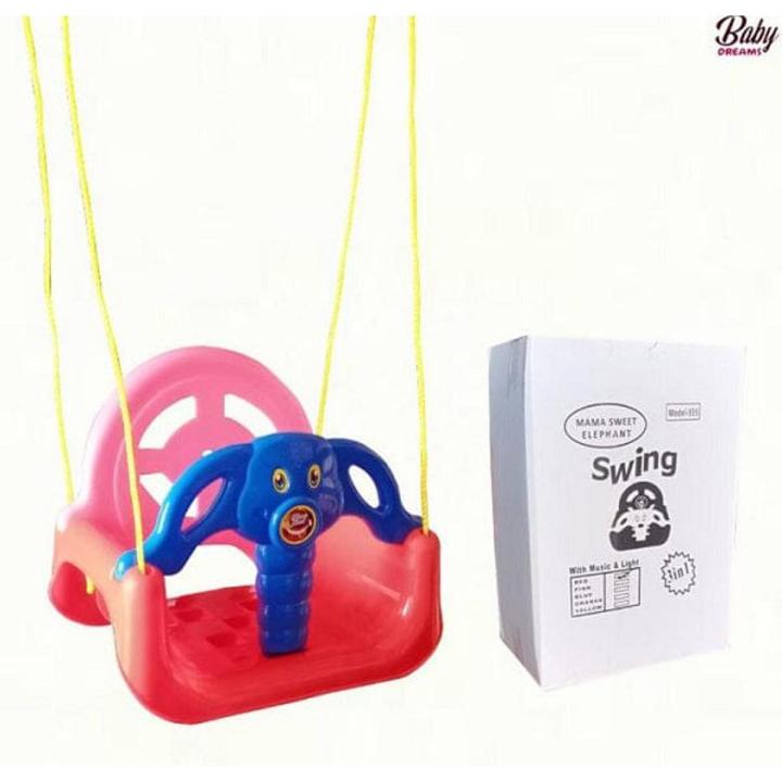 Mama Sweet Elephant Music and Light Swing For Kids Available in Different Contrast Colors