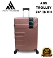 ABS Medium Trolley suitcase 24" Inch ABS Hardside Spinner 4 Wheel Luggage 360 wheels fibre body lock supported. 