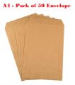 Pack of 50 Brown Envelope - Medium - A4 Size. 