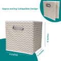 Storage Box Large Sturdy and Foldable Ideal Size with Strong Base - Storage box with metal Handles- sort Your Wardrobe - Tidy Up Your Space with Our storage Box to Organize your Home. 