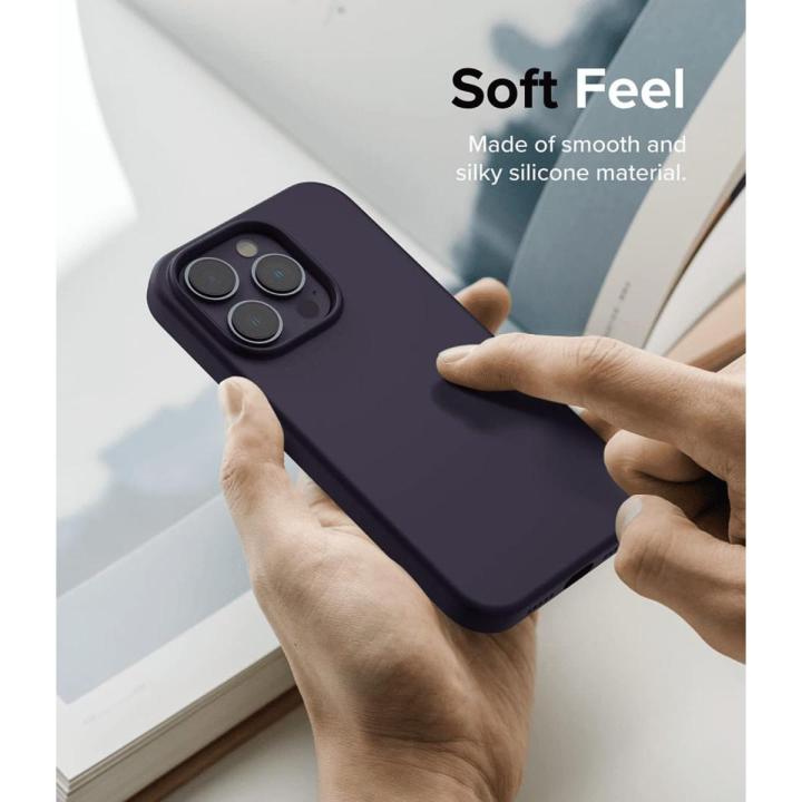 iPhone 14 Pro Offical Liquid Silicone Soft Phone Case Cover For 14 Pro Max Deep Purple