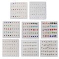 20 Pairs Small Stud Earrings Colorful Faux Rhinestone Plastic Ear Studs Fashion Studs Earrings for Women Hypoallergenic Earrings. 