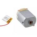 Combo Pack - 5v DC Motor and Lipo Battery 3.7v 70mAh for Arduino and Projects. 