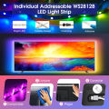 Auoyo WS2812b LED String Light Christmas Lights Intelligent APP Control Magic Decoration Racing Lighting Belt Wall Decoration Indoor Outdoor Strip Fairy Lights for Garden Christmas Party Holiday Decoration . 