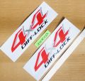 Toyota Hilux Exterior styling 4 X 4 diff lock Stickers 09 Inches White 02 PCS. 