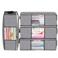 Clothes Storage Bags Organizer with Durable Handle, 43L, Grey. 