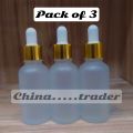 (30ml) Empty High Grade Essential Oil Serum Glass Dropper Refillable Bottle in Color Frosted (30 ml). 