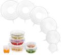 6Pcs Kitchen Reusable Silicone Stretch Seal Lid Preservation Vacuum Food Storage Bowl Covers | Eco-Friendly | Flexible | Durable. 